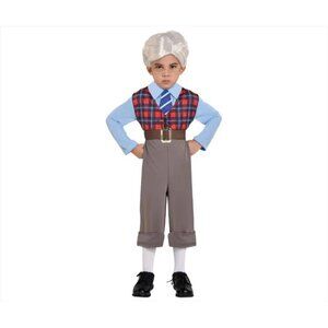 Old Geezer Youth Child Boys Size Medium 8-10 Halloween Dress Up Costume
